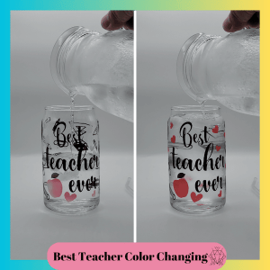 16 Oz Glass Can Best Teacher Color Changing
