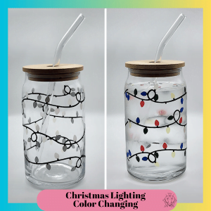 16 Oz Glass Can Color Changing Christmas Light