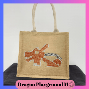 Dragon Playground M Jute Bag