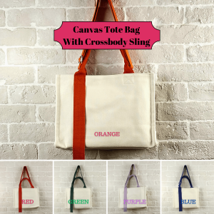 Blank Canvas Crossbody Sling Bag